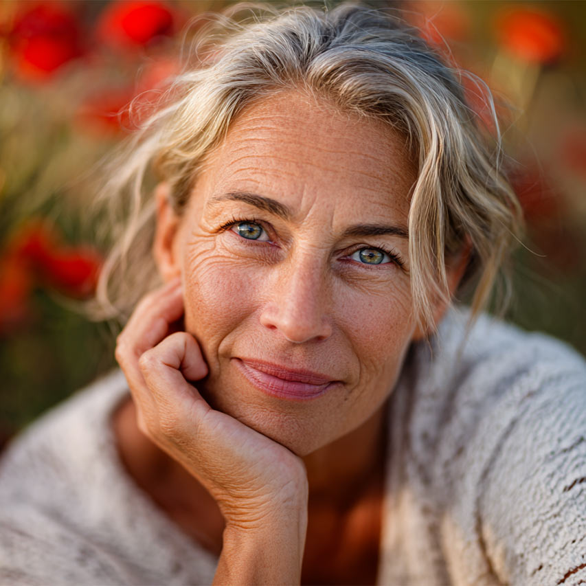 kvinne etter ansiktsløft