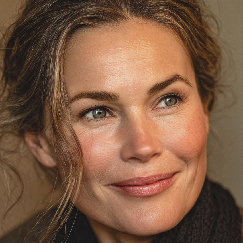 Ragnhild, poser under øynene